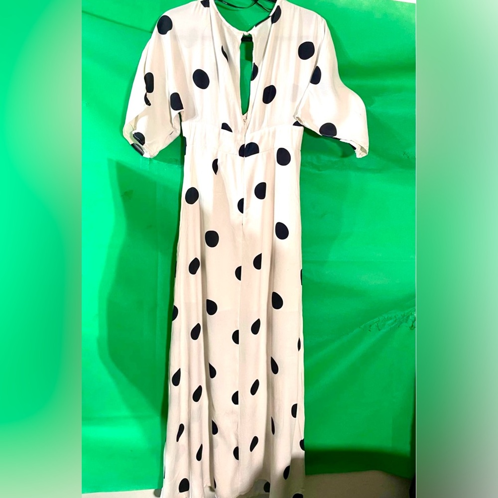 Forever 21 Black and White Polka Dot Maxi Dress